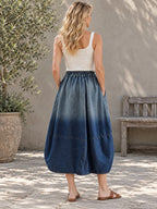 Loose Elasticity Gradient Long Skirts Skirts - 117520_B1_新增