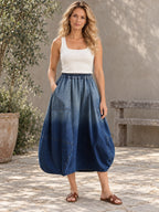Loose Elasticity Gradient Long Skirts Skirts - 117520_OL_F1_新增