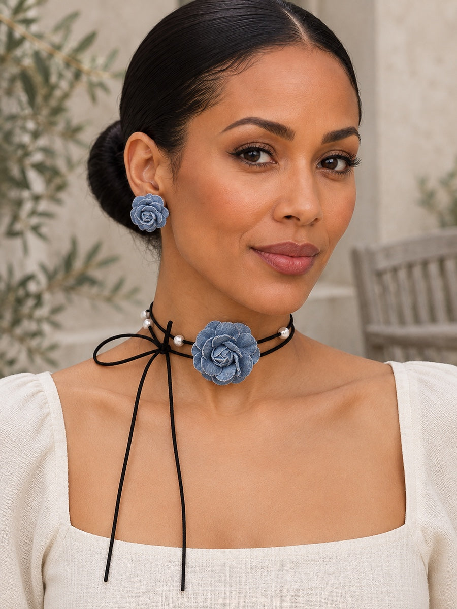Beaded Flower Shape Dainty Necklace Earrings Accessories Necklaces Accessories - 125035_OL_F3_新增
