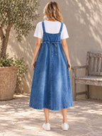 Original Solid Denim Strapless Dress - 61783_B1_新增