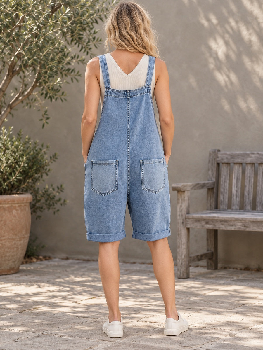 Loose Wide Leg Solid Color Jumpsuits - 63011_B1_新增