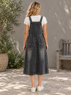 Loose Sleeveless Breathable Split-Joint Square-neck Dresses Maxi Dresses - 77706_B1_新增