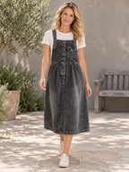 Loose Sleeveless Breathable Split-Joint Square-neck Dresses Maxi Dresses - 77706_CF_F1_新增