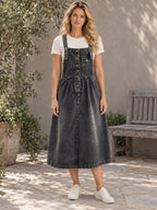Loose Sleeveless Breathable Split-Joint Square-neck Dresses Maxi Dresses - 77706_OL_F1_新增