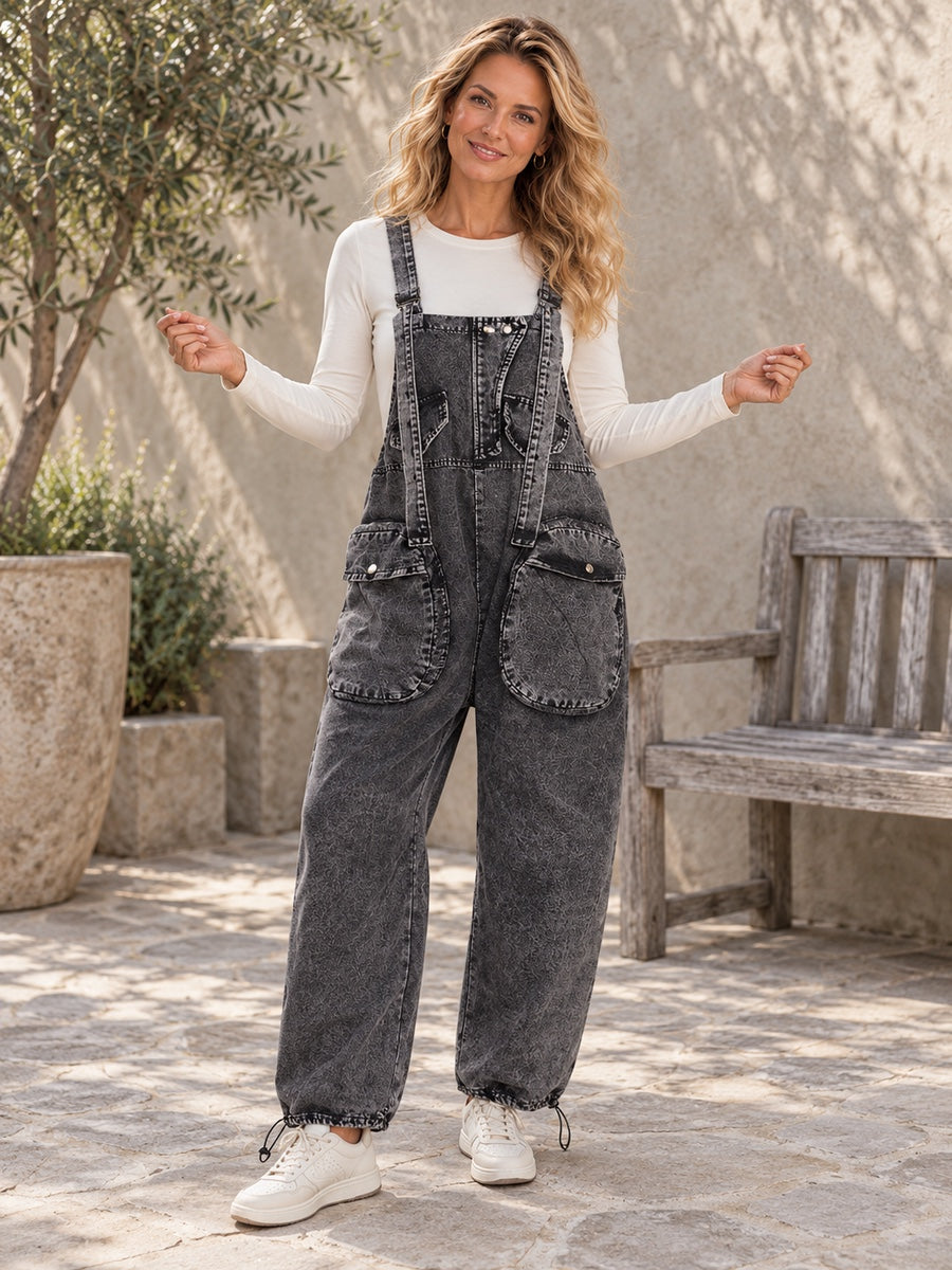 Original Cool Denim Split-Joint Square-Neck Overalls - 99506_CF_F2_新增