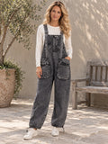 Original Cool Denim Split-Joint Square-Neck Overalls - 99506_OL_F1_新增