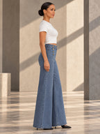High Waisted Loose Buttoned Split-Joint Jean Pants Bottoms - 181060_S1_v20261008
