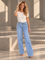High Waisted Straight Leg Split-Joint Jean Pants Bottoms - 179964_CF_F2_v20261008