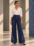 Wide Leg Buttoned Pockets Split-Joint Jean Pants Bottoms - 210434_OL_F1_v20261008