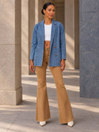 Long Sleeves Loose Buttoned Pockets Notched Collar Outerwear - 211610_OL_F1_v01