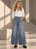 Loose Wide Leg Buttoned Fringed Pockets Jean Pants Bottoms - 159527_OL_F1_v20261008