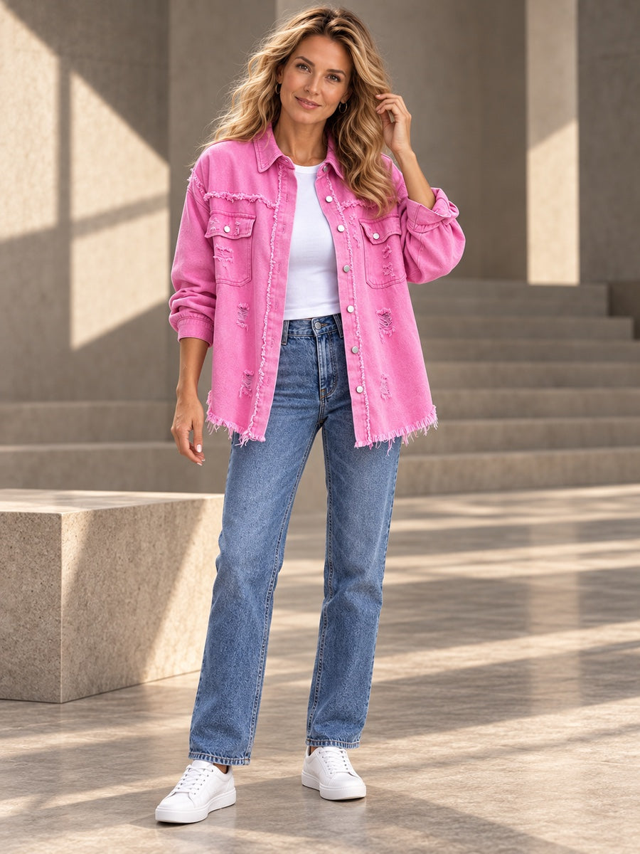 Long Sleeves Loose Fringed Pockets Lapel Outerwear - 125561_CF_F2_v20261008