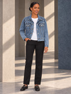 Long Sleeves Split-Joint Lapel Denim Jackets - 127145_CF_F1_v01