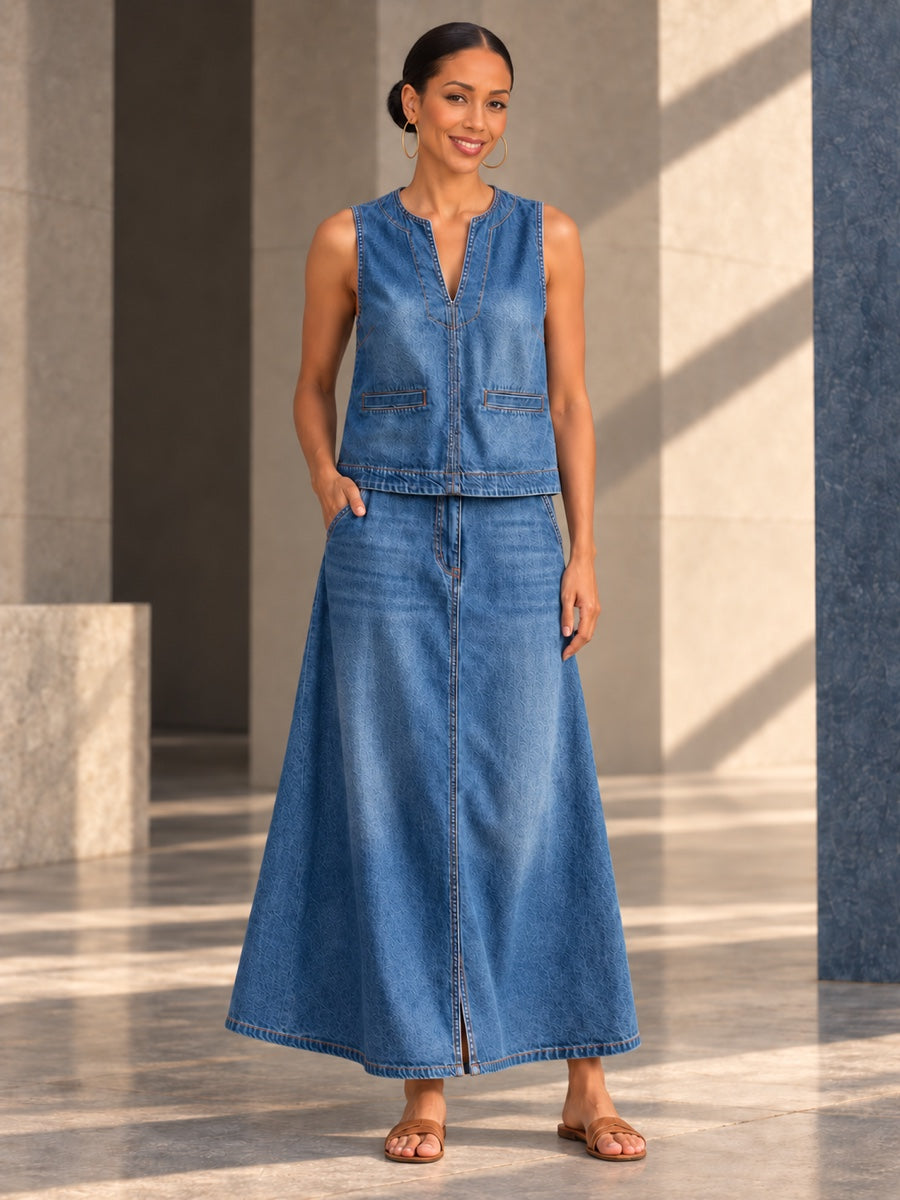 Loose Sleeveless Solid Color V-Neck Vest Top - 202156_CF_F1_v01