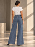 High Waisted Loose Buttoned Split-Joint Jean Pants Bottoms - 181060_B1_v20261008