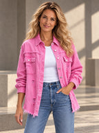 Long Sleeves Loose Fringed Pockets Lapel Outerwear - 125561_UPPER_v20261008
