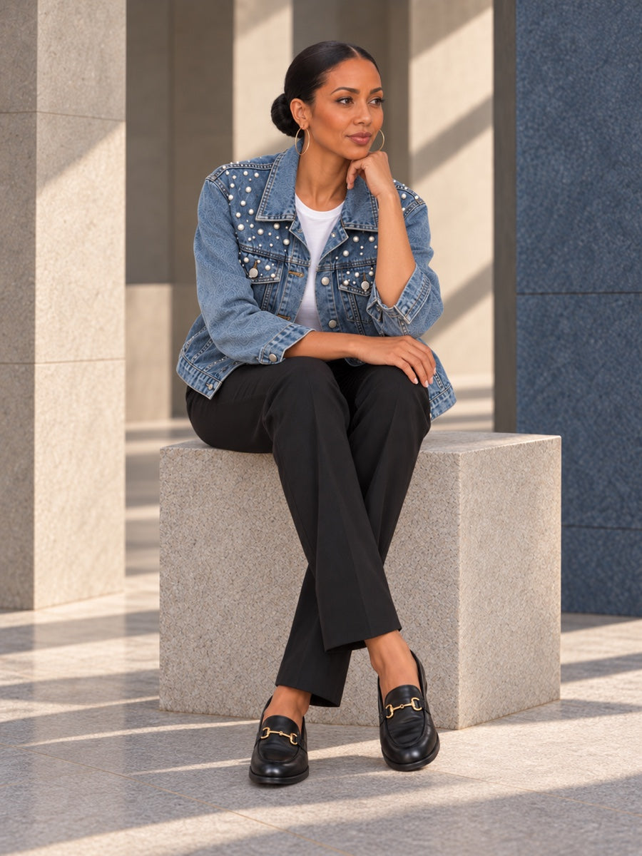 Long Sleeves Split-Joint Lapel Denim Jackets - 127145_CF_F3_v01