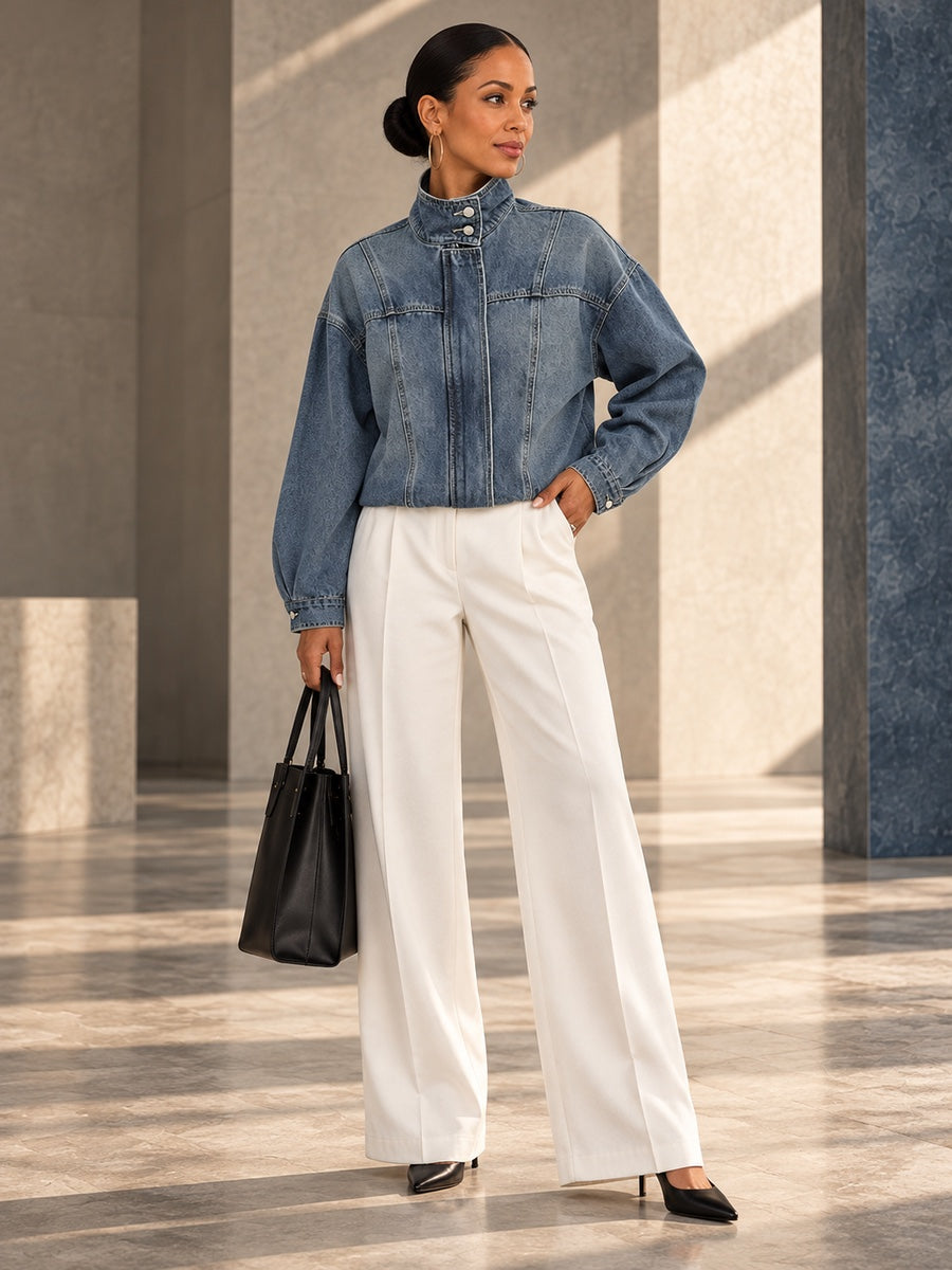Long Sleeves Loose Buttoned Elasticity Zipper Stand Collar Jackets Outerwear - 211611_OL_F1_v20261008