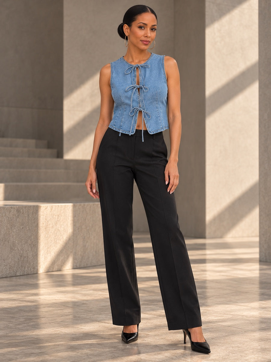 Loose Sleeveless Lace-Up Split-Joint Round-Neck Vest Top - 183657_OL_F1_v20261008