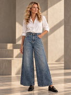 Loose Wide Leg Buttoned Fringed Pockets Jean Pants Bottoms - 159527_OL_F3_v20261008