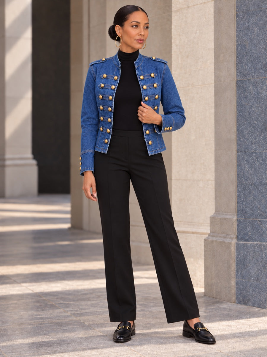 Long Sleeves Loose Buttoned Solid Color Split-Joint Mock Neck Outerwear - 211005_OL_F3_v04
