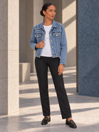 Long Sleeves Split-Joint Lapel Denim Jackets - 127145_OL_F3_v04