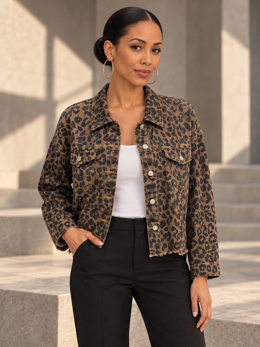 Long Sleeves Loose Buttoned Fringed Leopard Pockets Lapel Jackets Outerwear - 144169_UPPER_v20261008