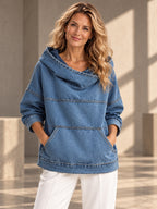 Long Sleeves Loose Pockets Solid Color Split-Joint Hooded Hoodies&sweatshirt Tops - 210435_UPPER_v20261008