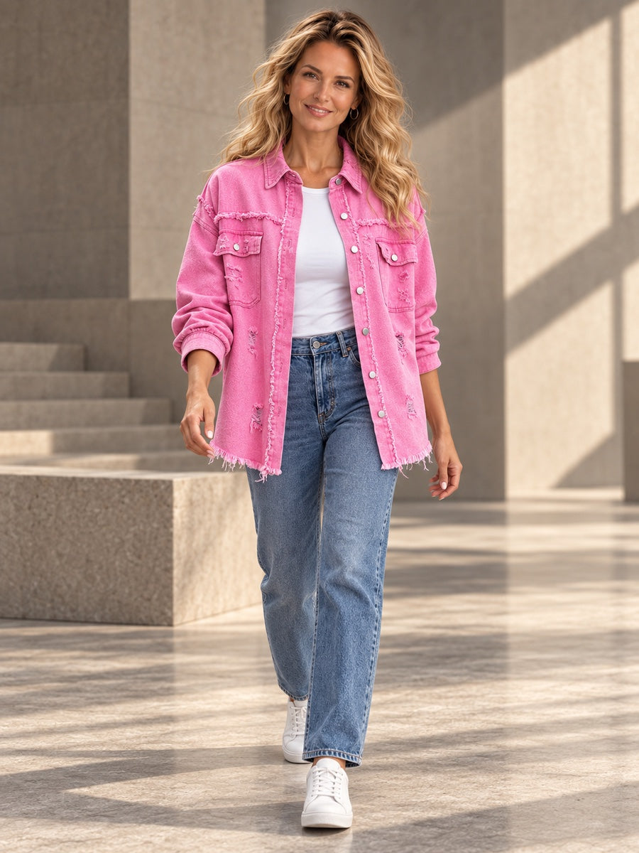 Long Sleeves Loose Fringed Pockets Lapel Outerwear - 125561_CF_F1_v20261008