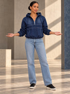 Long Sleeves Drawstring Pleated Pockets Solid Color Split-Joint Zipper Hooded Hoodies&sweatshirt Tops - 210553_CF_F3_v20261008
