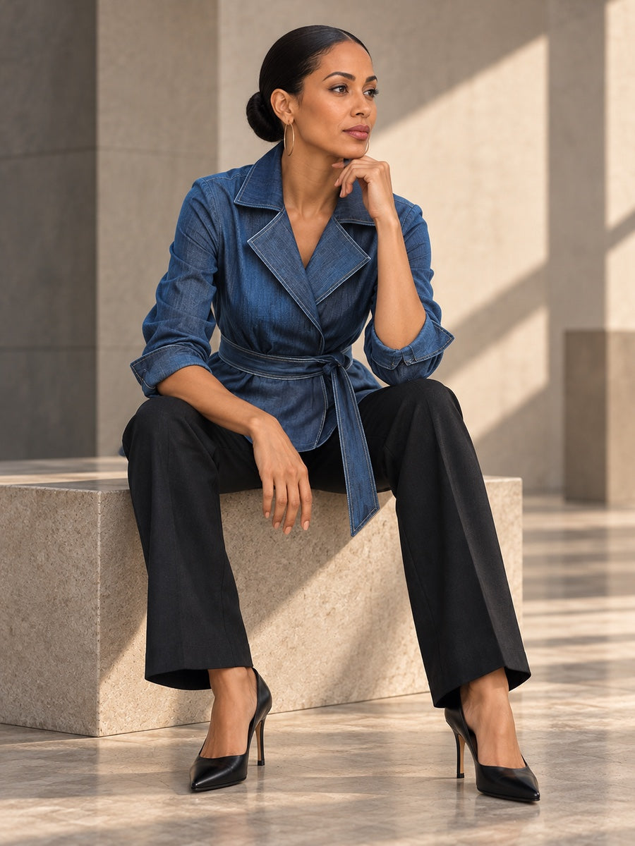Long Sleeves Loose Solid Color Tied Waist Notched Collar Outerwear - 187859_OL_F2_v20261008