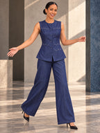 Loose Sleeveless Buttoned Pockets Solid Color Round-Neck Vest Top - 182666_CF_F3_v20261008