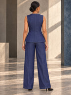 Loose Sleeveless Buttoned Pockets Solid Color Round-Neck Vest Top - 182666_B1_v20261008