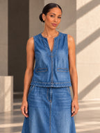 Loose Sleeveless Solid Color V-Neck Vest Top - 202156_上半身_v04