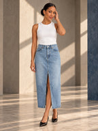 High Waisted Skinny Split-Front Skirts Bottoms - 131080_CF_F2_v20261008