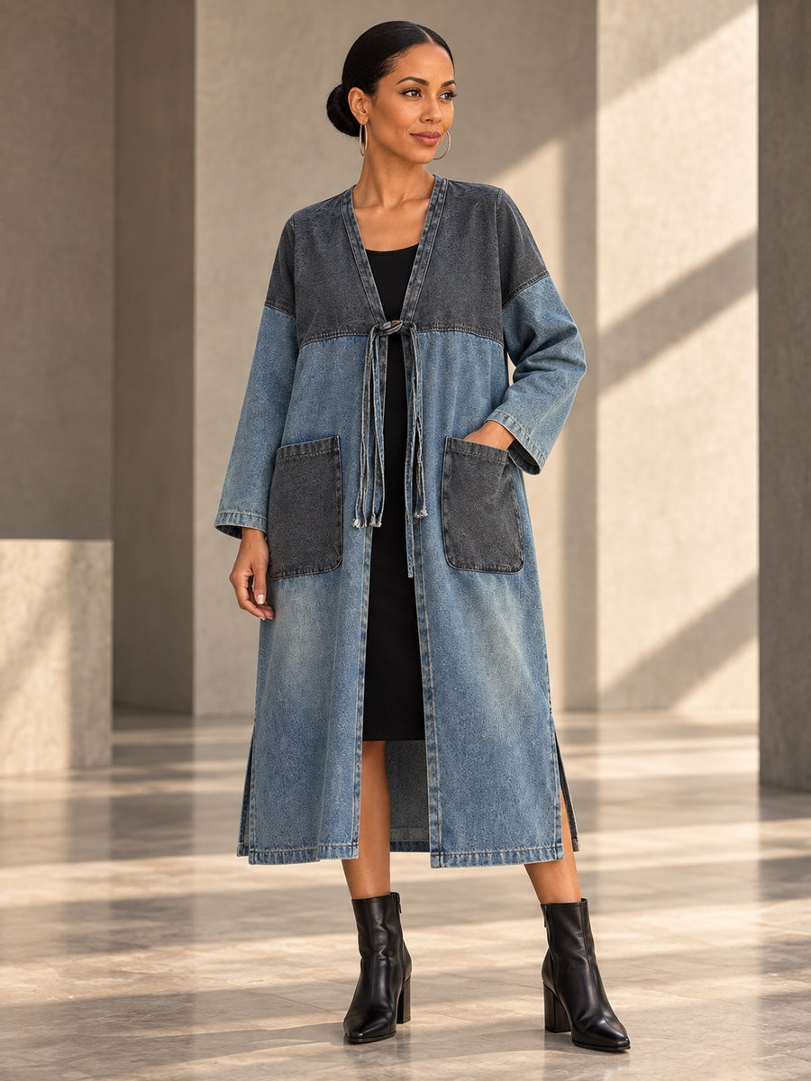 Long Sleeves Loose Split-Joint Tied Outerwear Trench Coats - 109607_OL_F1_v20261008