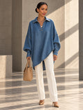 Long Sleeves Loose Buttoned Solid Color Lapel Blouses&Shirts Tops - 202265_OL_F1_v20261008