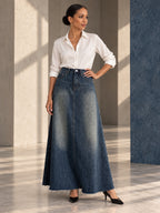 A-line High Waisted Fringed Gradient Split-Joint Long Skirts Skirts - 131781_OL_F3_v20261008