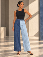 Loose Wide Leg Contrast Color Pockets Jean Pants Bottoms - 204819_OL_F3_v20261008