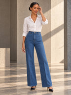 High Waisted Pockets Solid Color Jean Pants Bottoms - 194228_CF_F2_v20261008