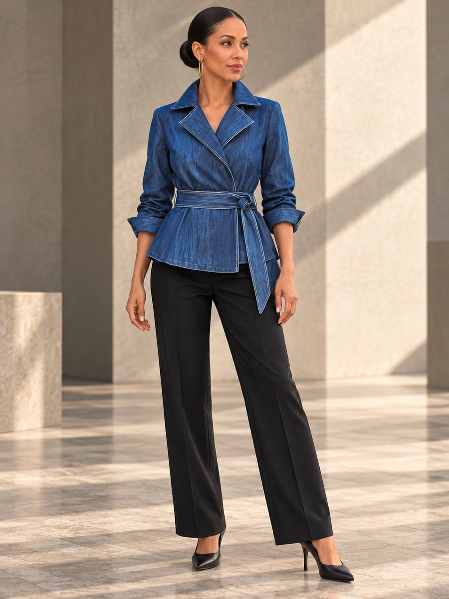Long Sleeves Loose Solid Color Tied Waist Notched Collar Outerwear - 187859_OL_F1_v20261008