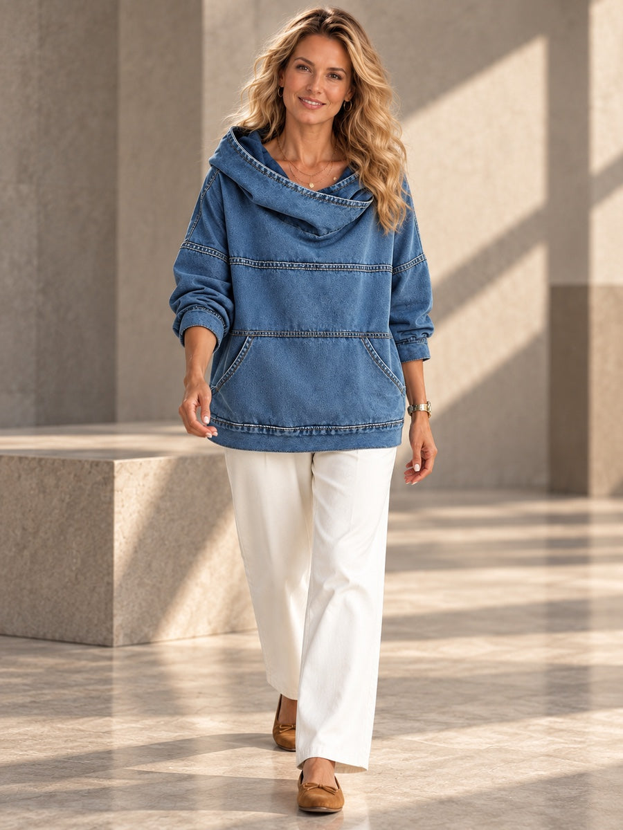 Long Sleeves Loose Pockets Solid Color Split-Joint Hooded Hoodies&sweatshirt Tops - 210435_CF_F1_v20261008