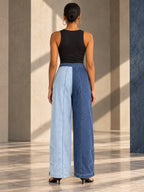 Loose Wide Leg Contrast Color Pockets Jean Pants Bottoms - 204819_B1_v20261008