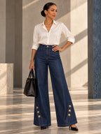 Wide Leg Buttoned Pockets Split-Joint Jean Pants Bottoms - 210434_OL_F3_v20261008