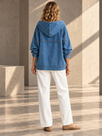 Long Sleeves Loose Pockets Solid Color Split-Joint Hooded Hoodies&sweatshirt Tops - 210435_B1_v20261008