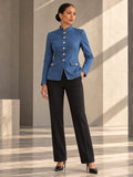 Long Sleeves Buttoned Pockets Solid Color Stand Collar Outerwear - 194229_OL_F1_v20261008