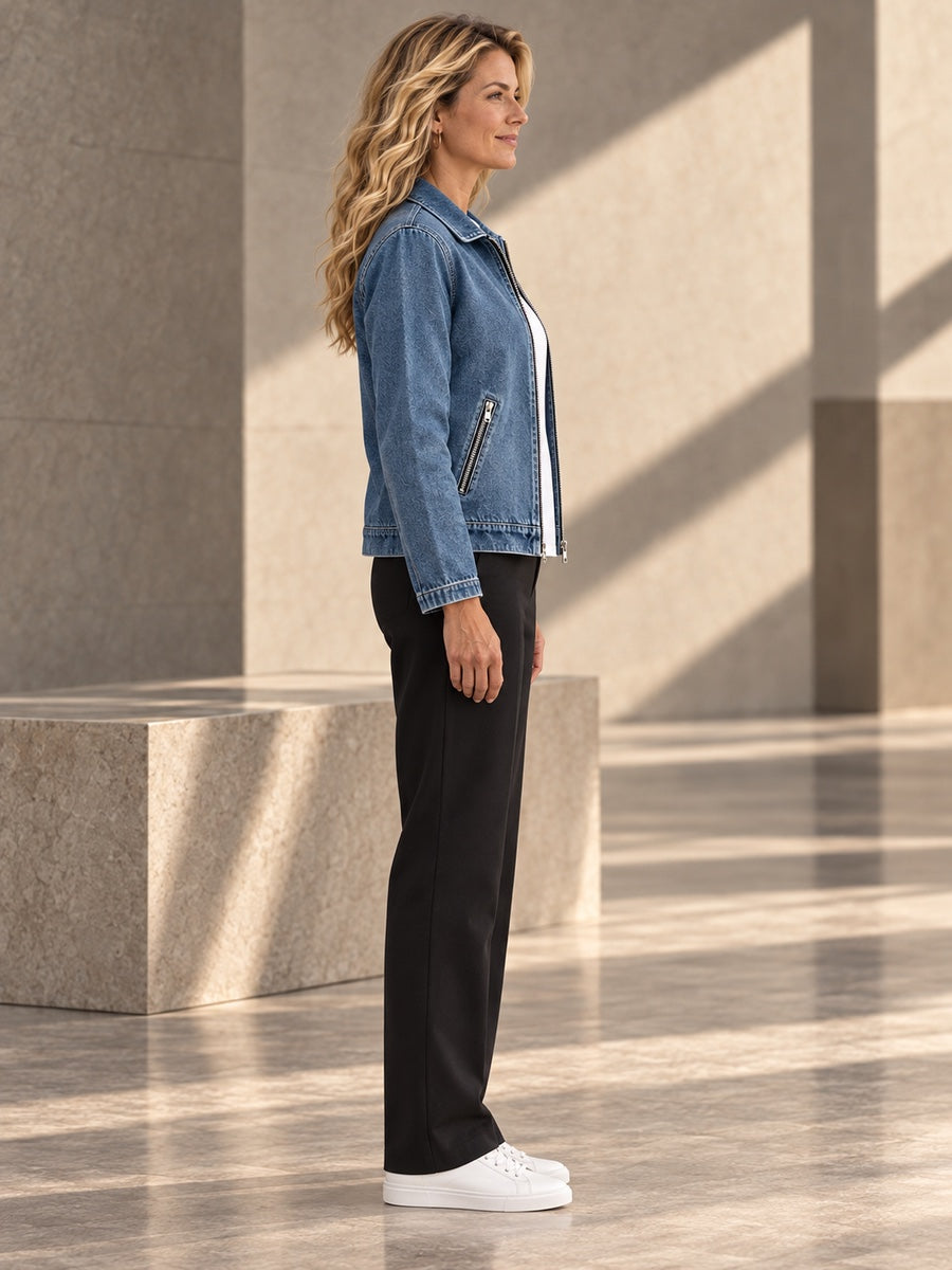 Long Sleeves Pockets Solid Color Zipper Lapel Outerwear - 210558_S1_v20261008