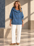 Long Sleeves Loose Pockets Solid Color Split-Joint Hooded Hoodies&sweatshirt Tops - 210435_OL_F1_v20261008