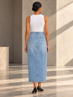 High Waisted Skinny Split-Front Skirts Bottoms - 131080_B1_v20261008