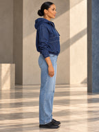 Long Sleeves Drawstring Pleated Pockets Solid Color Split-Joint Zipper Hooded Hoodies&sweatshirt Tops - 210553_S1_v20261008